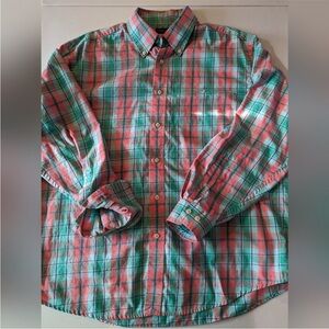 Southern Marsh Red and Green Plaid Button Down Shirt
